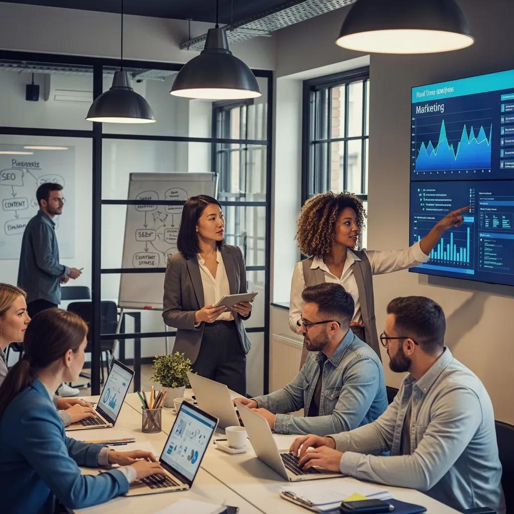 Individual engaging with diverse content types for lead generation